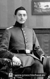 Alfred Schwabe (1889 Jever – deportiert 1942 von Dortmund nach Riga), Foto als Soldat im Ersten Weltkrieg ca. 1916